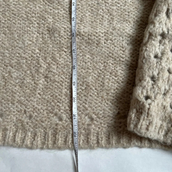 Myrine Antwerp Women's Chunky Knit Vest Beige Ivory One Size Wool Blend - Picture 5 of 8